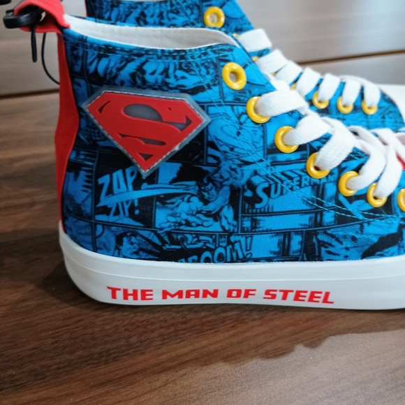 Blue and Red High-Top Superman Shoes - Picture 2 of 8